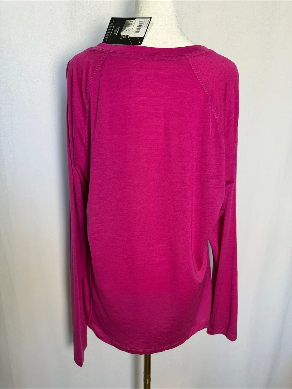 NEW Smartwool Women’s Merino Sport 120 Long Sleeve Base Layer Top Size L Fuchsia - Picture 4 of 7